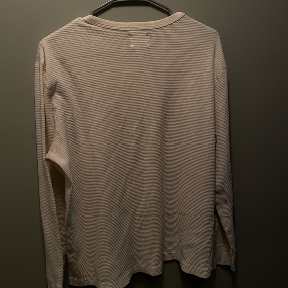5/$100 J.Crew White Thermal Shirt - Picture 3 of 3